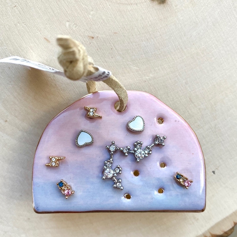 NWT Free People Dreamer Ceramic Stud Earring Set Gold Silver - Picture 9 of 16